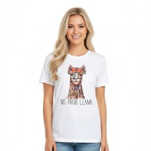 No Problem Llama graphic T-shirt size medium